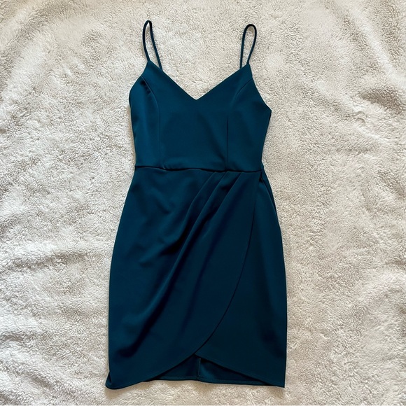 Lulu’s • Forever Your Girl Teal Blue Bodycon Dress - Picture 7 of 16